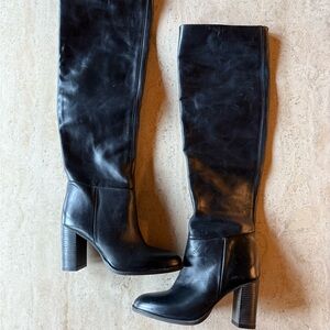 Free People Black Over the Knee Boots size-6.5